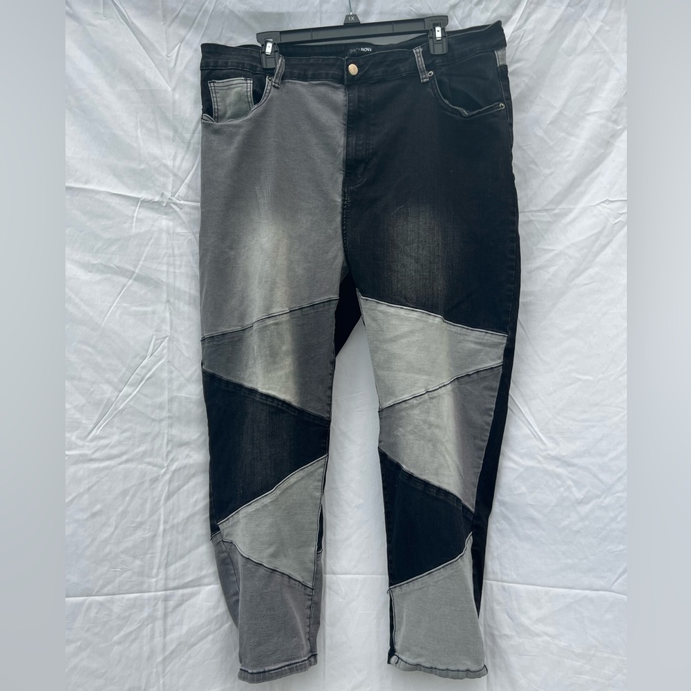Fashion Nova Baggy Patchwork Jeans